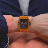  Shop Authentic Guess Phoenix Multifunction Black Dial Orange Rubber Strap Watch For Men - GW0203G10 - Luxxuri