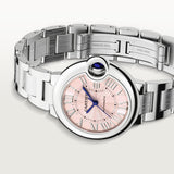  Shop Authentic Cartier Ballon Bleu de Cartier Pink Dial Silver Steel Strap Watch for Women - WSBB0046 - Luxxuri