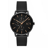  Shop Authentic Armani Exchange Cayde Chronograph Black Dial Black Mesh Strap Watch For Men - AX2716 - Luxxuri