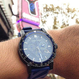  Shop Authentic Burberry The City Sport Chronograph Black Dial Blue Rubber Strap Watch For Men - BU9807 - Luxxuri