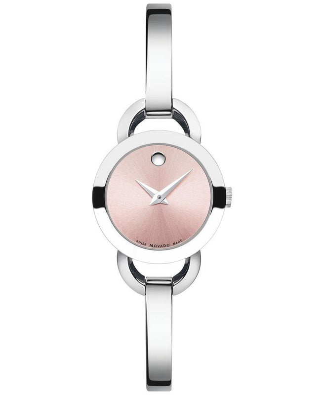  Shop Authentic Movado Rondiro 22mm Pink Dial Stainless Steel Watch For Women - 0606797 - Luxxuri