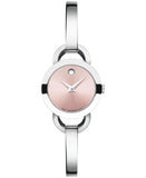  Shop Authentic Movado Rondiro 22mm Pink Dial Stainless Steel Watch For Women - 0606797 - Luxxuri