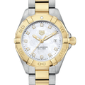 Tag Heuer Aquaracer Diamonds Mother of Pearl Dial Two Tone Steel Strap Watch for Men - WBD1422.BB0321