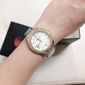  Shop Authentic Michael Kors Mindy Three Hand White Dial Two Tone Steel Strap Watch For Women - MK7084 - Luxxuri