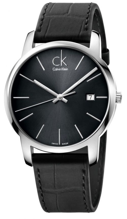  Shop Authentic Calvin Klein City Quartz Black Dial Black Leather Strap Watch for Men - K2G2G1C3 - Luxxuri