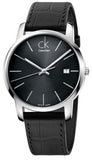  Shop Authentic Calvin Klein City Quartz Black Dial Black Leather Strap Watch for Men - K2G2G1C3 - Luxxuri