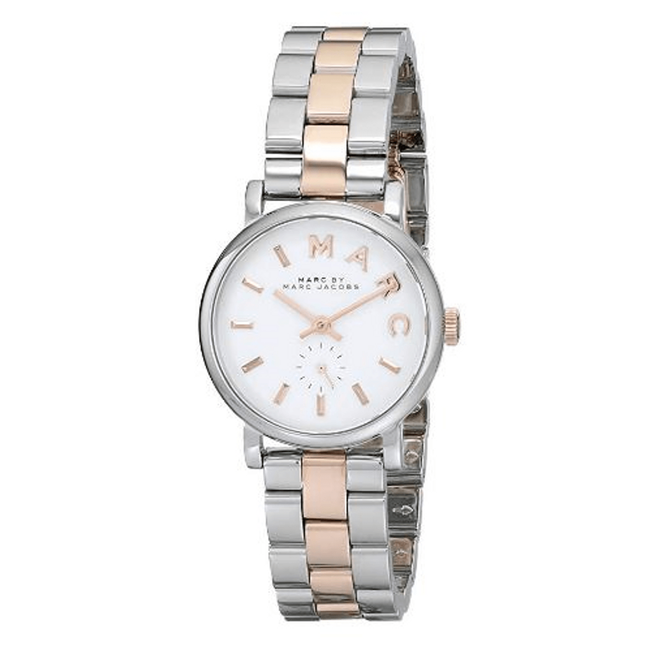 Shop Authentic Marc Jacobs Baker White Dial Two Tone Steel Strap Watch for Women - MBM3331 - Luxxuri