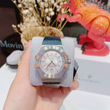  Shop Authentic Maserati Potenza Diamonds Silver Dial Blue Leather Strap Watch For Women - R8851108502 - Luxxuri