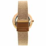  Shop Authentic Fossil Jacqueline Three-Hand White Dial Rose Gold Mesh Bracelet Watch for Women - ES4534 - Luxxuri