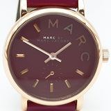  Shop Authentic Marc Jacobs Baker Maroon Dial Maroon Leather Strap Watch for Women - MBM1271 - Luxxuri