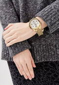  Shop Authentic Michael Kors Bradshaw Chronograph White Dial Gold Steel Strap Watch For Women - MK6266 - Luxxuri