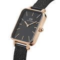  Shop Authentic Daniel Wellington Quadro Pressed Ashfield Black Dial Black Mesh Strap Watch for Women - DW00100467 - Luxxuri