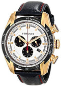  Shop Authentic Versace V-Ray Chronograph White Dial Black Leather Strap Watch for Men - VDB040014 - Luxxuri