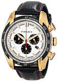  Shop Authentic Versace V-Ray Chronograph White Dial Black Leather Strap Watch for Men - VDB040014 - Luxxuri