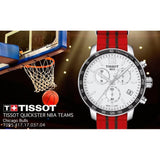  Shop Authentic Tissot Quickster Chronograph NBA Chicago Bulls White Dial Red NATO Strap Watch For Men - T095.417.17.037.04 - Luxxuri