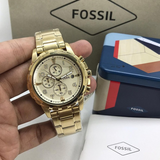  Shop Authentic Fossil Dean Chronograph Champagne Dial Gold Steel Strap Watch for Men - FS4867 - Luxxuri