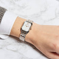 Emporio Armani Gianni T Bar Mother of Pearl Dial Two Tone Steel Strap Watch For Women - AR11146