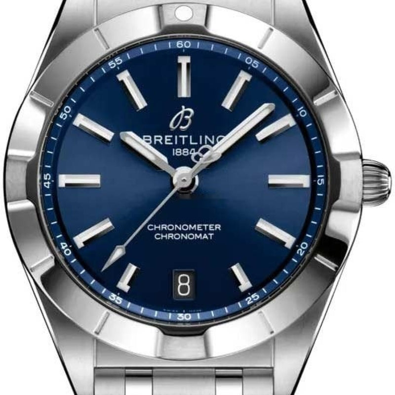  Shop Authentic Breitling Chronomat 32 Blue Dial Silver Steel Strap Watch for Women - A77310101C1A1 - Luxxuri