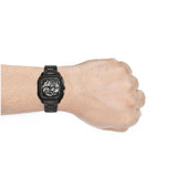  Shop Authentic Fossil Inscription Automatic Skeleton Black Dial Black Steel Strap Watch for Men - BQ2574 - Luxxuri