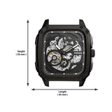  Shop Authentic Fossil Inscription Automatic Skeleton Black Dial Black Steel Strap Watch for Men - BQ2574 - Luxxuri