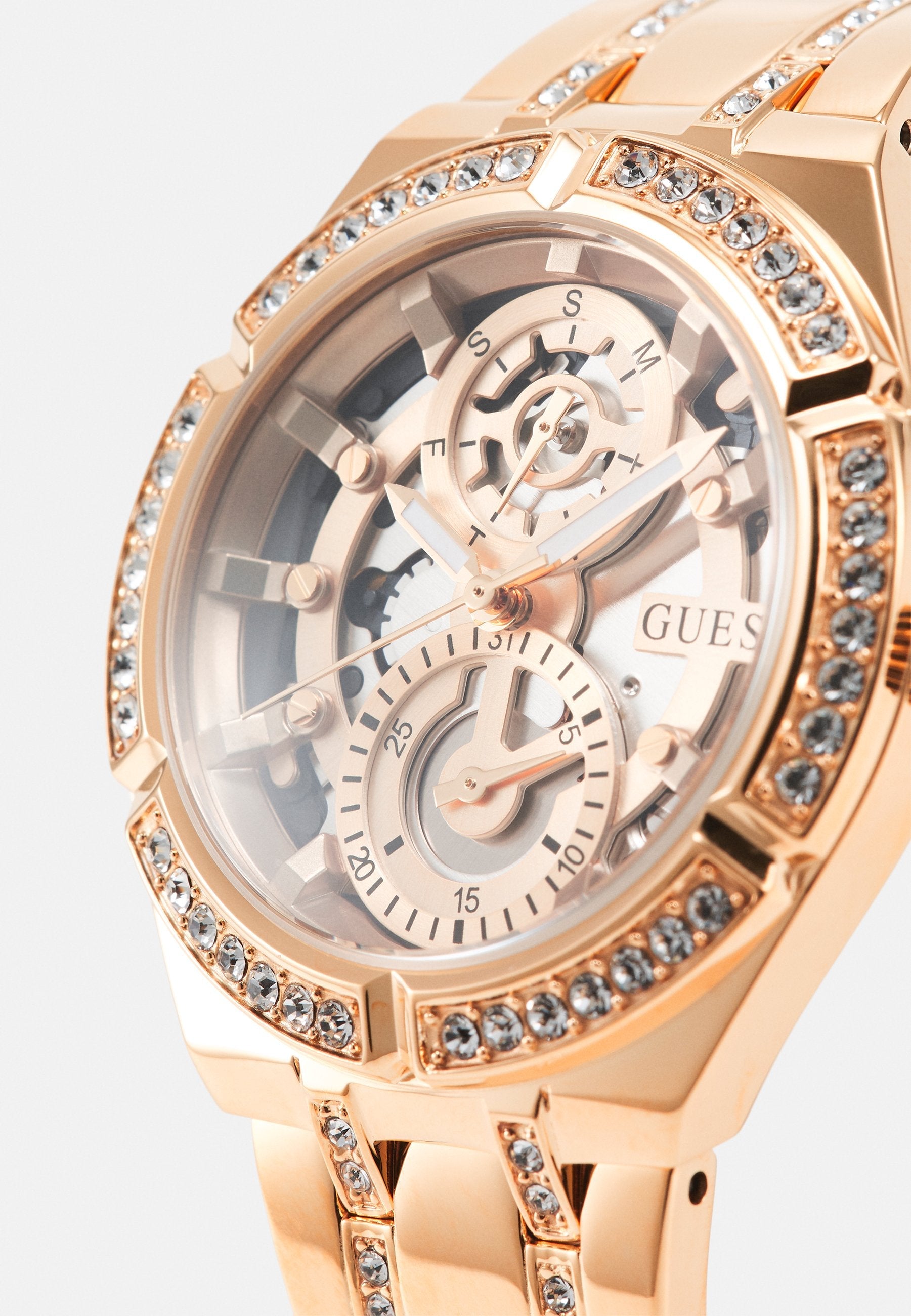  Shop Authentic Guess Allara Quartz Rose Gold Dial Rose Gold Steel Strap Watch For Women - GW0604L3 - Luxxuri