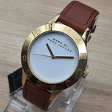  Shop Authentic Marc Jacobs Blade White Dial Brown Leather Strap Watch for Women - MBM1218 - Luxxuri