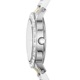  Shop Authentic Fossil Jesse Crystals White Dial Two Tone Steel Strap Watch for Women - ES2409 - Luxxuri