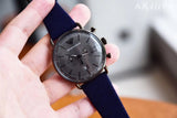  Shop Authentic Emporio Armani Aviator Quartz Grey Dial Blue Fabric Strap Watch For Men - AR11144 - Luxxuri