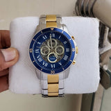  Shop Authentic Fossil Grant Sport Automatic Skeleton Blue Dial Two Tone Steel Strap Watch for Men - ME3141 - Luxxuri