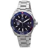 Shop Authentic Tag Heuer Aquaracer Henrik Lundqvist Special Edition Blue Dial Silver Steel Strap Watch for Men - WAY101J.BA0746 - Luxxuri