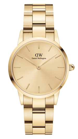  Shop Authentic Daniel Wellington Iconic Link Unitone Gold Dial Gold Steel Strap Watch For Women - DW00100403 - Luxxuri