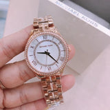  Shop Authentic Michael Kors Lauryn Mother of Pearl Dial Rose Gold Steel Strap Watch for Women - MK3716 - Luxxuri