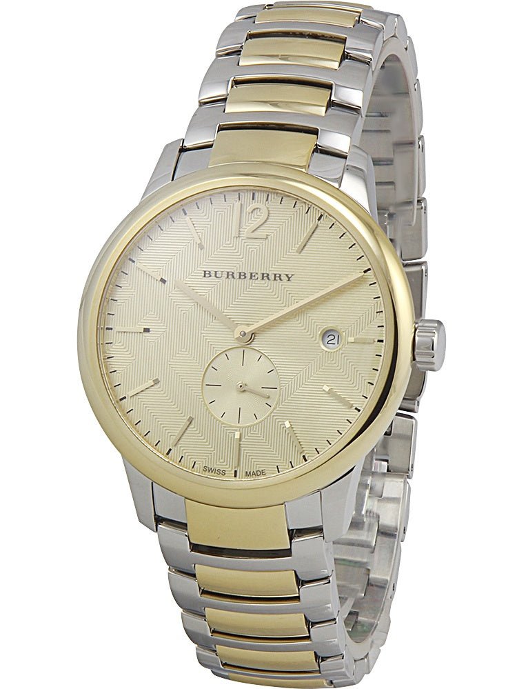  Shop Authentic Burberry The Classic Gold Dial Two Tone Steel Strap Watch for Men - BU10011 - Luxxuri