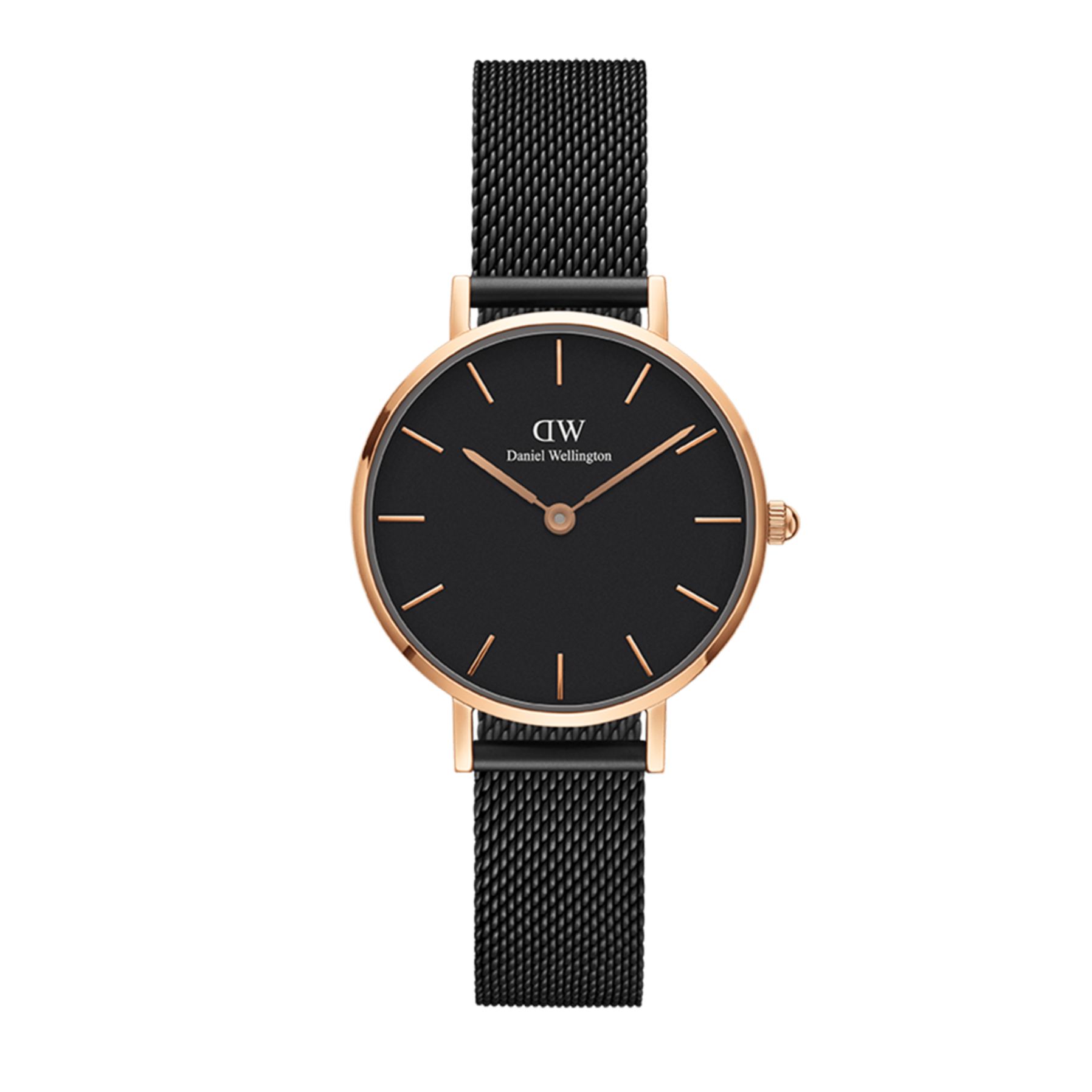  Shop Authentic Daniel Wellington Petite Ashfield Black Dial Black Mesh Strap Watch for Women - DW00100307 - Luxxuri