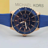  Shop Authentic Michael Kors Cunningham Multifunction Blue Dial Blue Rubber Strap Watch For Men - MK7163 - Luxxuri
