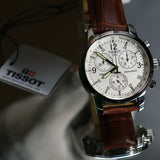  Shop Authentic Tissot T Race PRC 200 Chronograph White Dial Brown Leather Strap Watch for Men -  T17.1.516.32 - Luxxuri