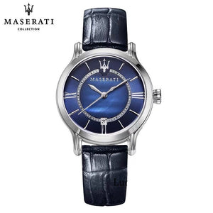  Shop Authentic Maserati Epoca Blue Dial Blue Leather Strap Watch For Women - R8851118502 - Luxxuri