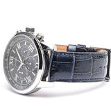  Shop Authentic Guess Horizon Chronograph Quartz Black Dial Blue Leather Strap Watch For Men - W0380G3 - Luxxuri