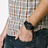  Shop Authentic Fossil Machine Chronograph Black Dial Black Silicone Strap Watch for Men - FS4487 - Luxxuri