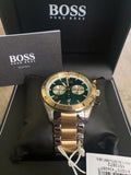  Shop Authentic Hugo Boss Santiago Green Dial Two Tone Steel Strap Watch for Men - 1513872 - Luxxuri