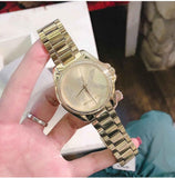  Shop Authentic Michael Kors Bradshaw Quartz Gold Dial Gold Steel Strap Watch For Women - MK6555 - Luxxuri
