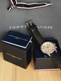  Shop Authentic Tommy Hilfiger Trent Multifunction White Dial Black Leather Strap Watch for Men - 1791138 - Luxxuri