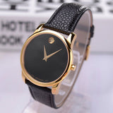  Shop Authentic Movado Museum Black Dial Black Leather Strap Watch For Men - 0607014 - Luxxuri