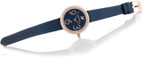  Shop Authentic Swarovski Crystal Frost Blue Dial Blue Leather Strap Watch for Women - 5484061 - Luxxuri