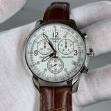 Shop Authentic Tissot T Race PRC 200 Chronograph White Dial Brown Leather Strap Watch for Men -  T17.1.516.32 - Luxxuri