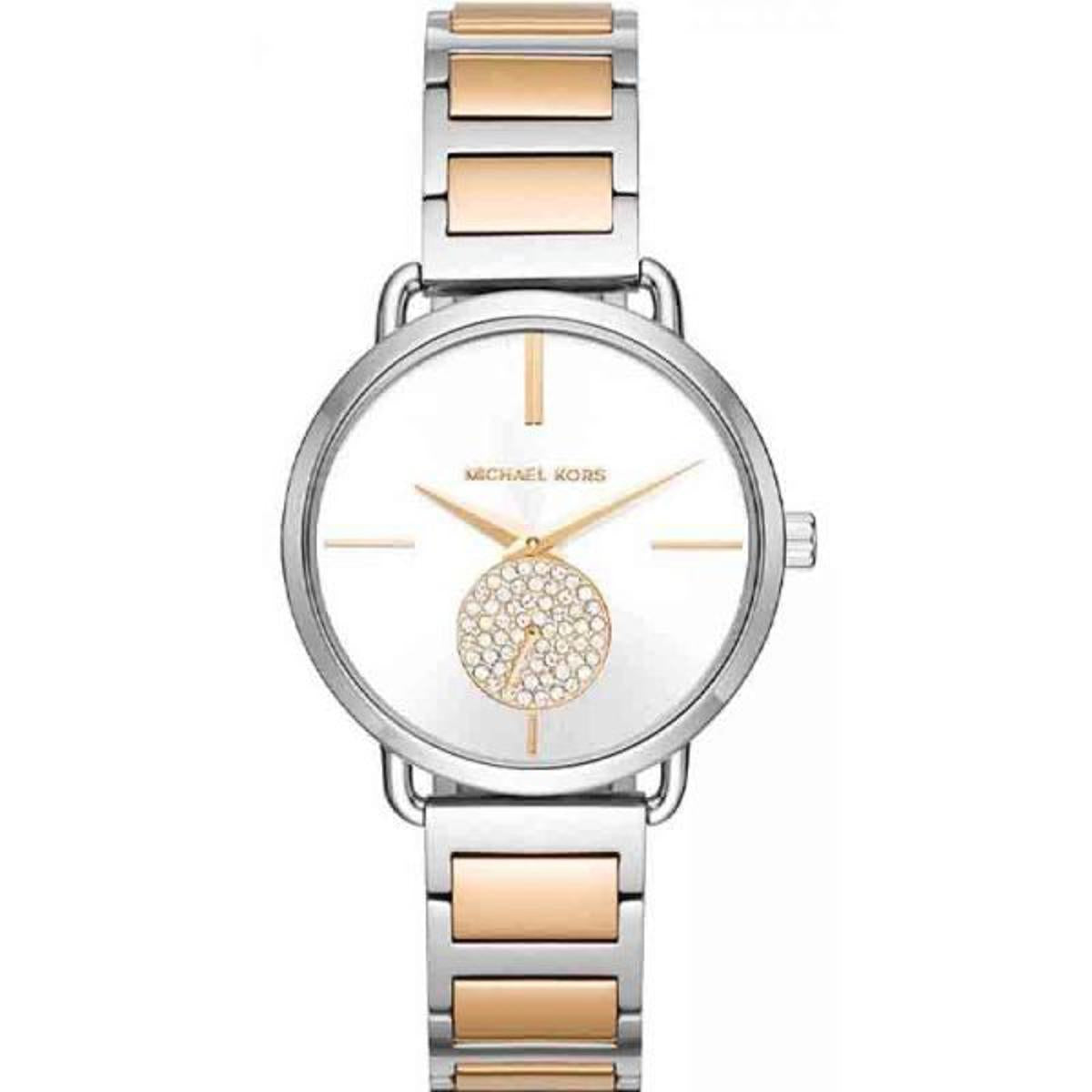  Shop Authentic Michael Kors Silver Dial Two Tone Steel Strap Watch for Women - MK3679 - Luxxuri