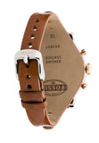  Shop Authentic Fossil Boyfriend Chronograph White Dial Brown Leather Strap Watch for Women - ES3837 - Luxxuri