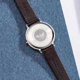  Shop Authentic Emporio Armani Dress Quartz Silver Dial Brown Leather Strap Watch For Women - AR11063 - Luxxuri