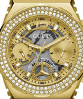  Shop Authentic Guess Fusion Chronograph Gold Dial Gold Steel Strap Watch for Women - GW0552L2 - Luxxuri