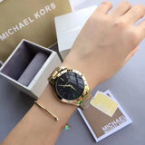  Shop Authentic Michael Kors Runway Black Dial Gold Steel Strap Watch for Women - MK3478 - Luxxuri